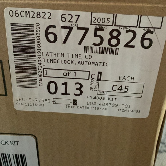 BNWT Lathem 400E-Kit Automatic Digital TimeClock **Missing One Set of Keys** - Picture 6 of 6